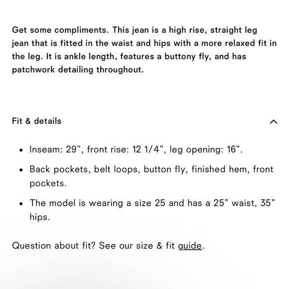 Reformation Upcycled Patchwork High Rise Straight Jeans Salton - Size 28 NWT - Picture 7 of 10